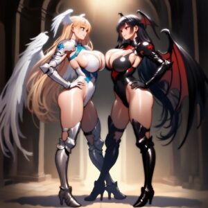 【RJ01670492】天使VS悪魔 天魔キャットファイト